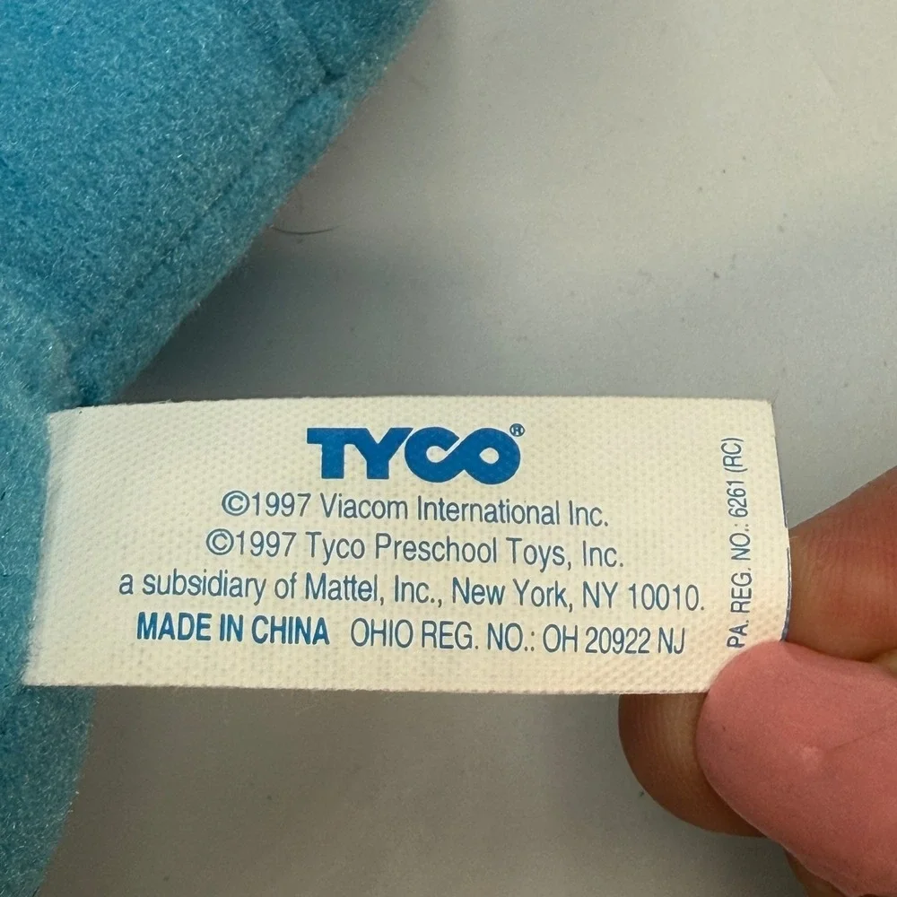 Vintage 1997 Tyco Blues Clues Pose A Blue‎ Plush Dog Posable Ears 39955 8 Inch